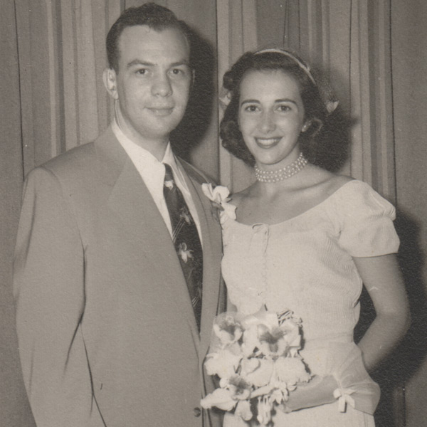 Mom and Dad getting married, 1951