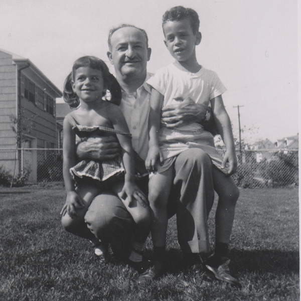  Poppa holding my sister Linda and me, 1950s